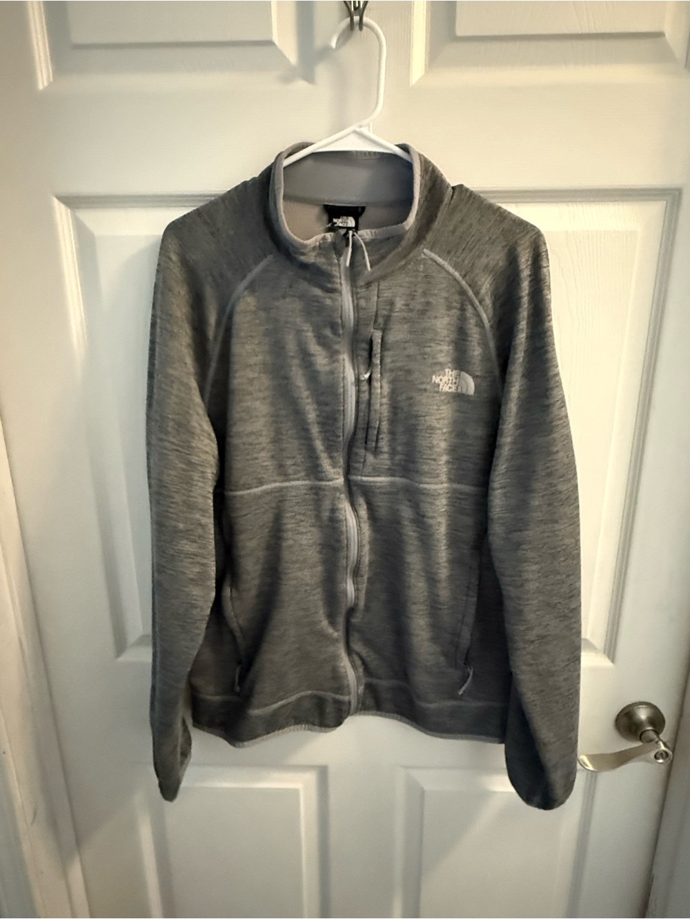 The North Face Men's Light Gray Full-Zip Sweater Jacket